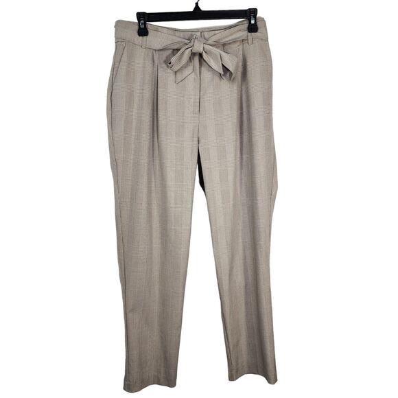 Maison D'Amelie Paris Womens Dress Pant 8 Belted Paperbag High Waisted Ankle Tie - Picture 1 of 9